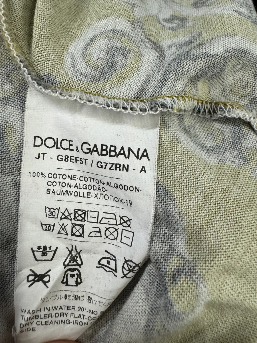 2010s Dolce & Gabbana Mustard Knight Armure T-Shirt - Image 9