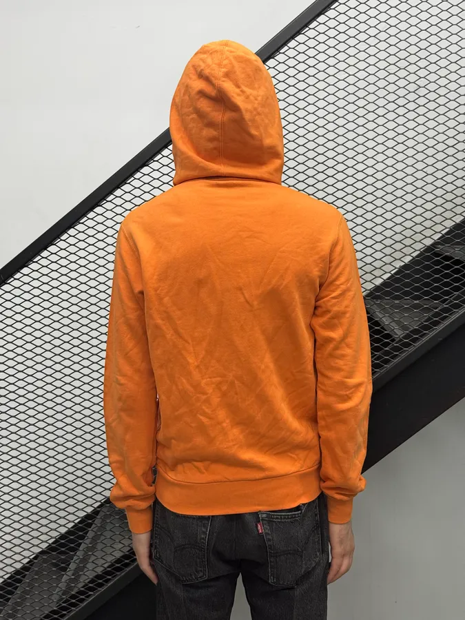 2010s Dolce & Gabbana Orange Zip-Up Hoodie - Image 3