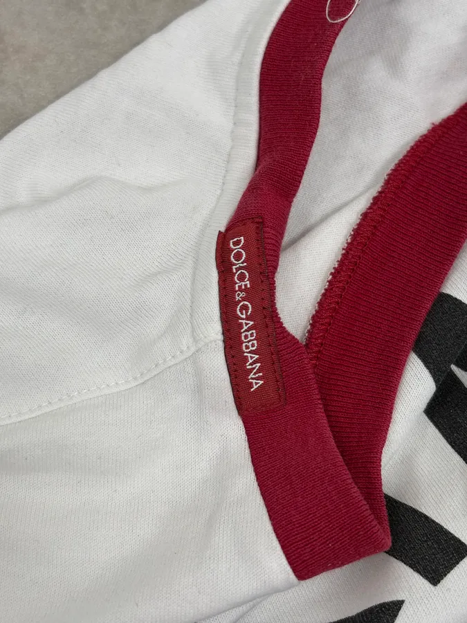 2010s Dolce & Gabbana White Kings Angels College T-Shirt - Image 7