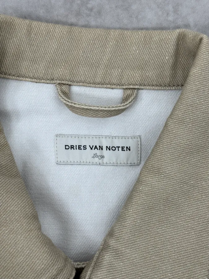 SS2014 Dries Van Noten Beige Denim Jacket - Image 11