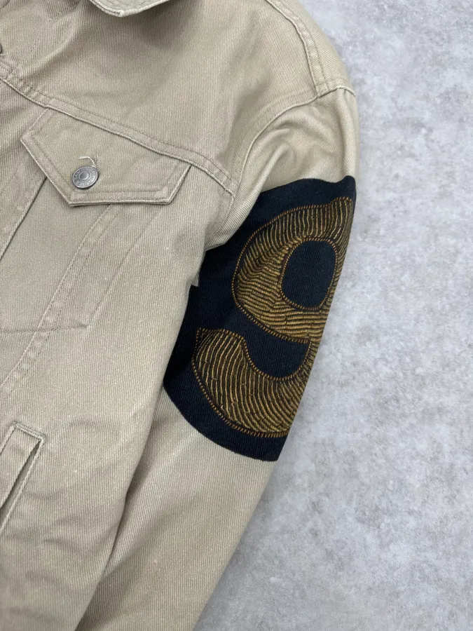 SS2014 Dries Van Noten Beige Denim Jacket - Image 7