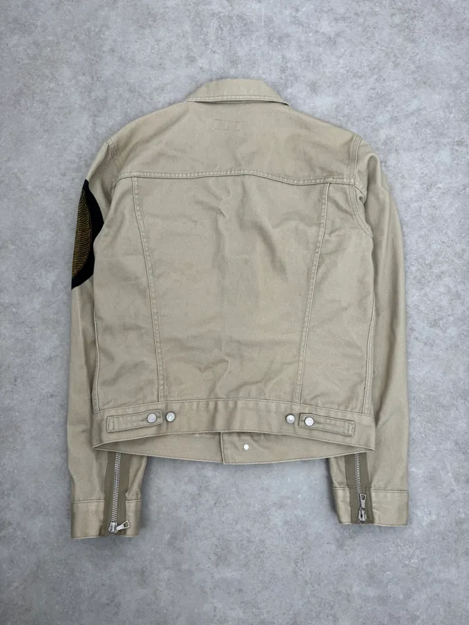 SS2014 Dries Van Noten Beige Denim Jacket - Image 9