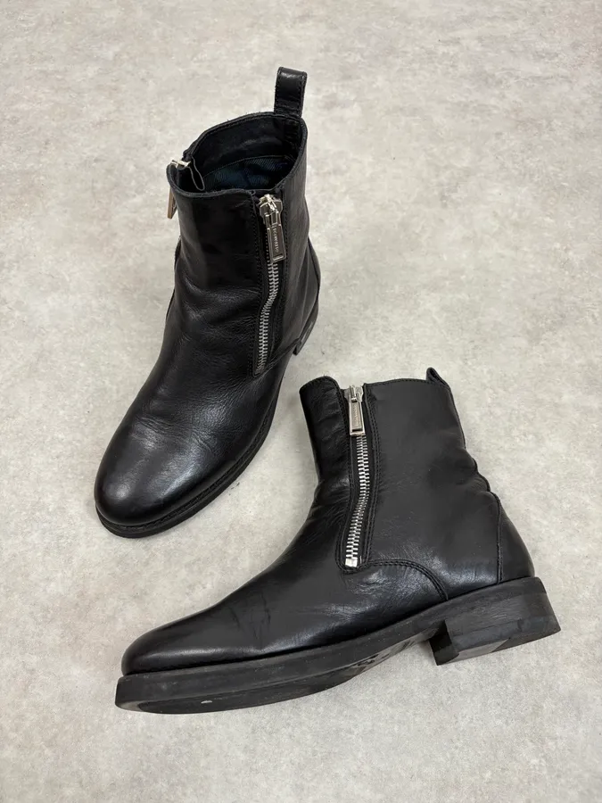 2010s Dsquared2 Black Side Zips Leather Boots - Image 5