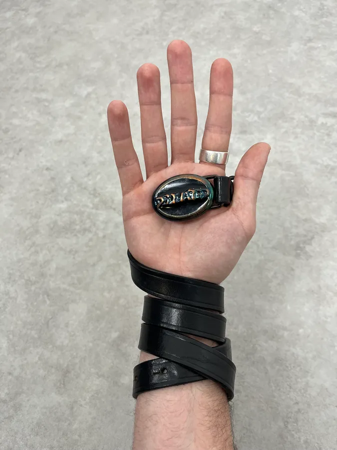2010s Dsquared2 Black Signature Leather Belt