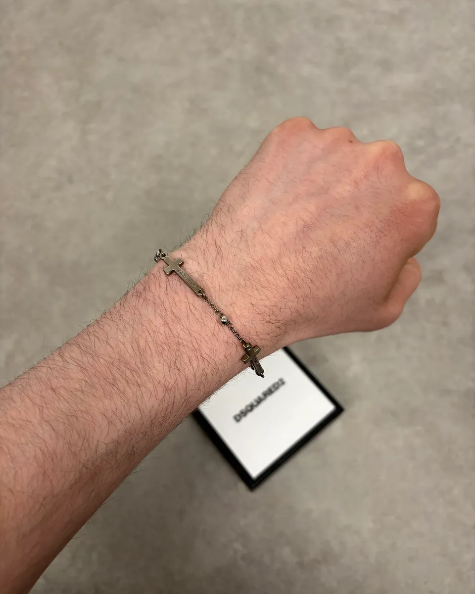 2010s Dsquared2 Double Cross Bracelet