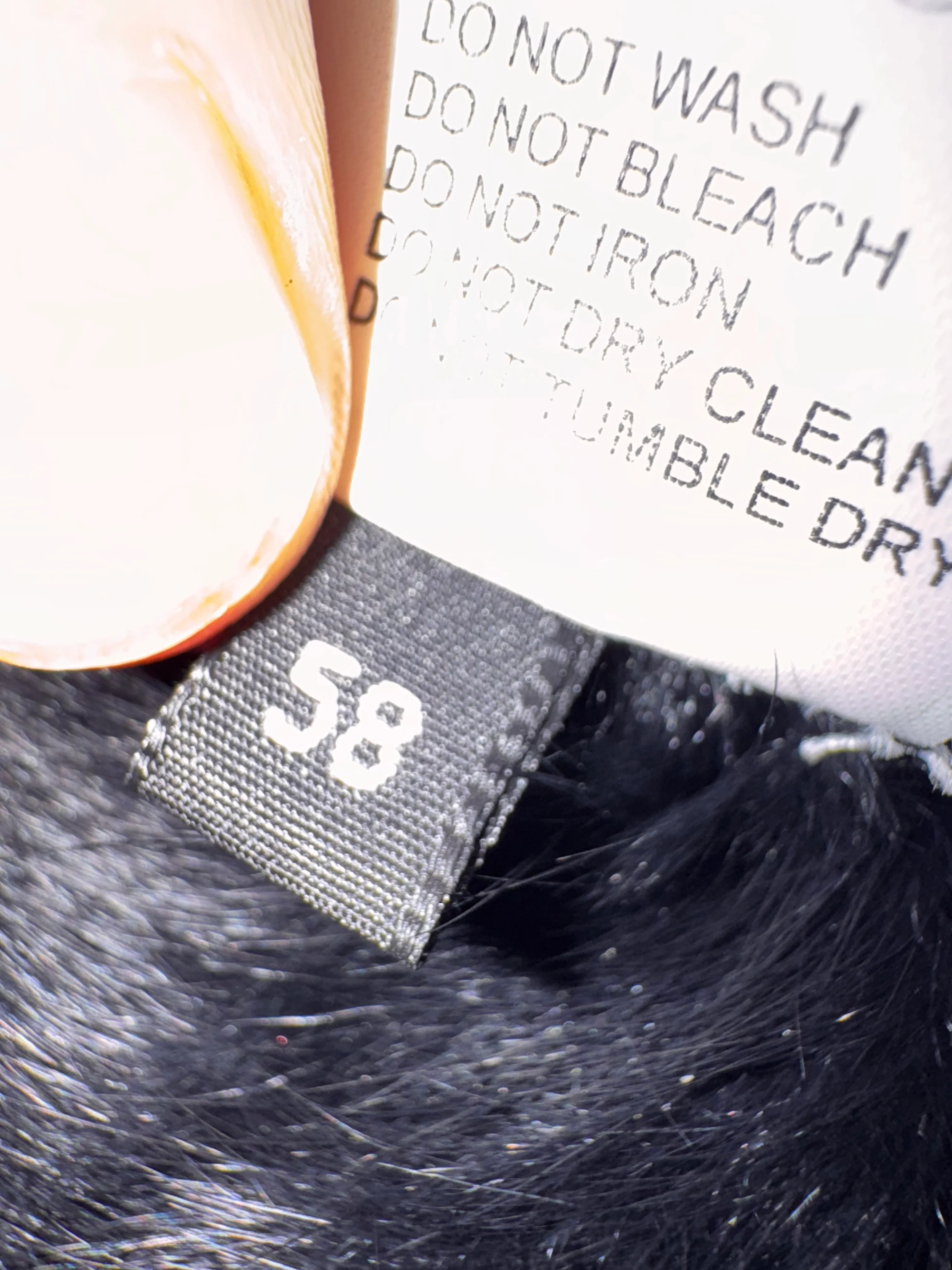 2010s Emporio Armani Black Rabbit Fur Chapka - Image 9