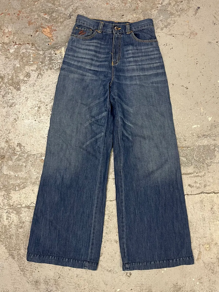 2010s Emporio Armani Blue Flared Denim Jeans - Image 3