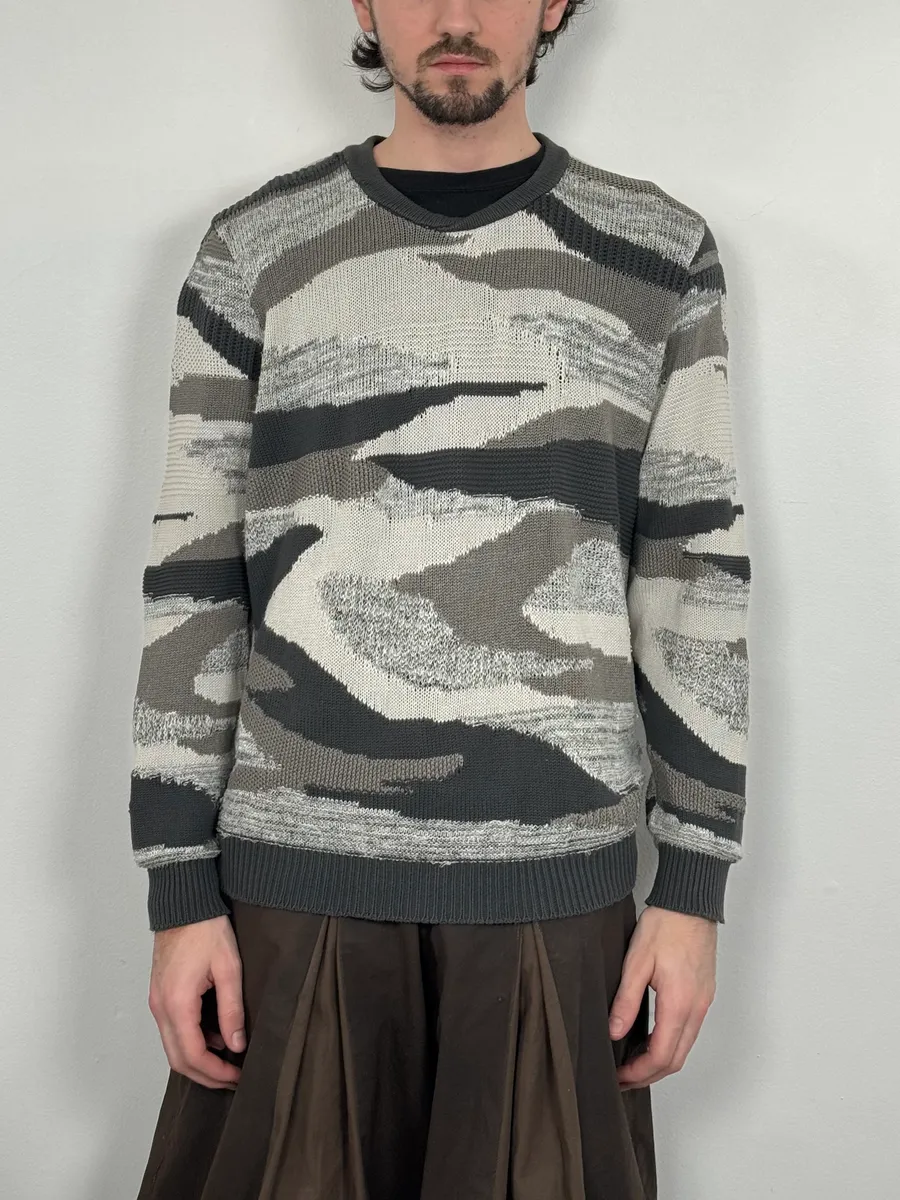 2010s Emporio Armani Camo Military Sweater - Image 2