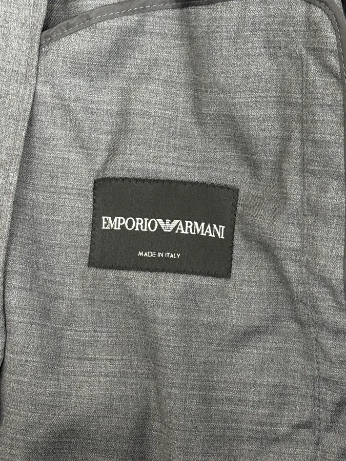 2010s Emporio Armani Grey & Olive Lined Cozy Zip-up Jacket - Image 13