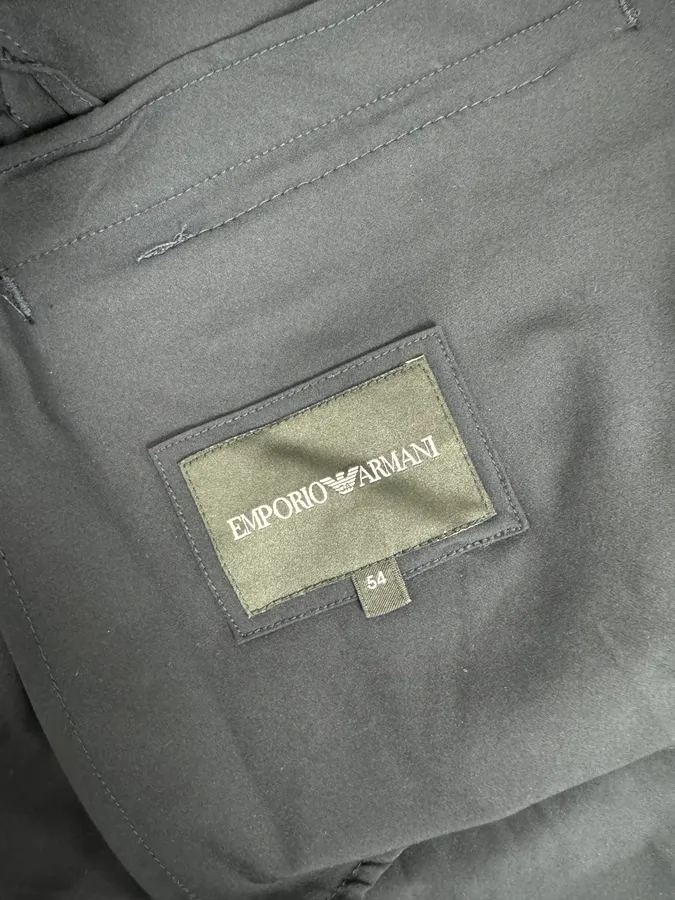 2010s Emporio Armani Multi Zip Windbreaker Navy Layered Hooded Jacket - Image 10