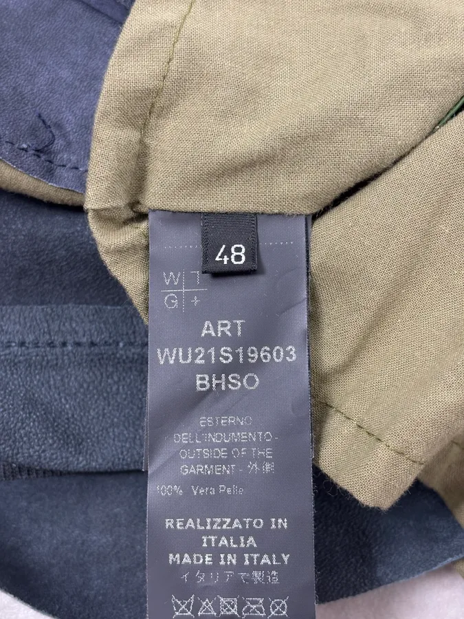2010s Giorgio Brato Blue Eroded Leather Jacket - Image 12