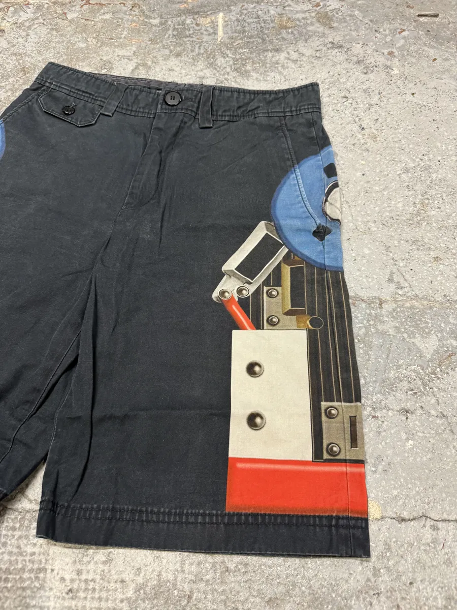 2010s Givenchy Abstract Contemporary Black Shorts by Riccardo Tisci - Image 9