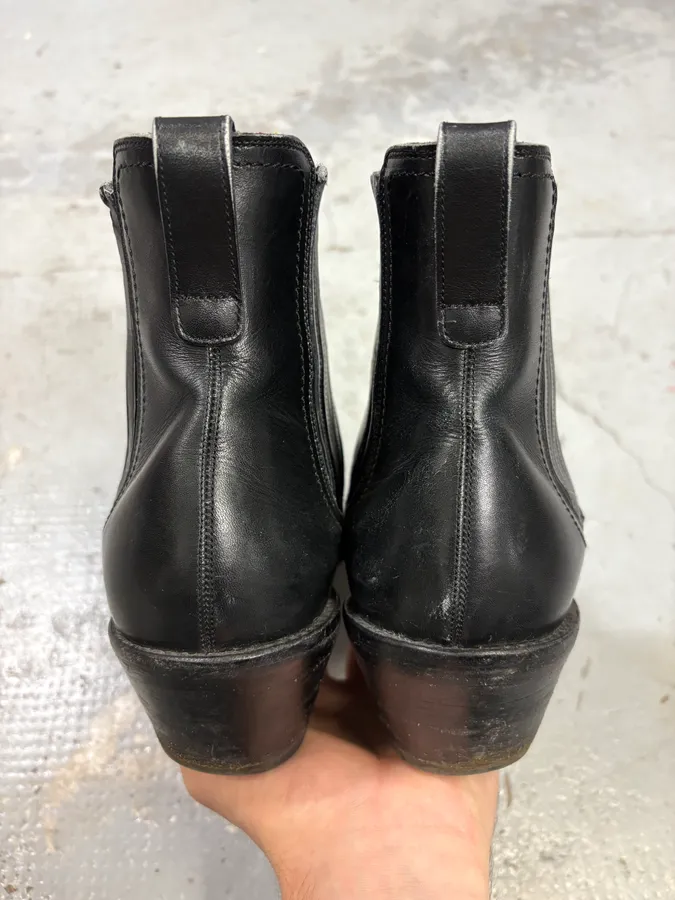 2010s Givenchy Black Leather Cuban Boots by Riccardo Tisci - Image 7