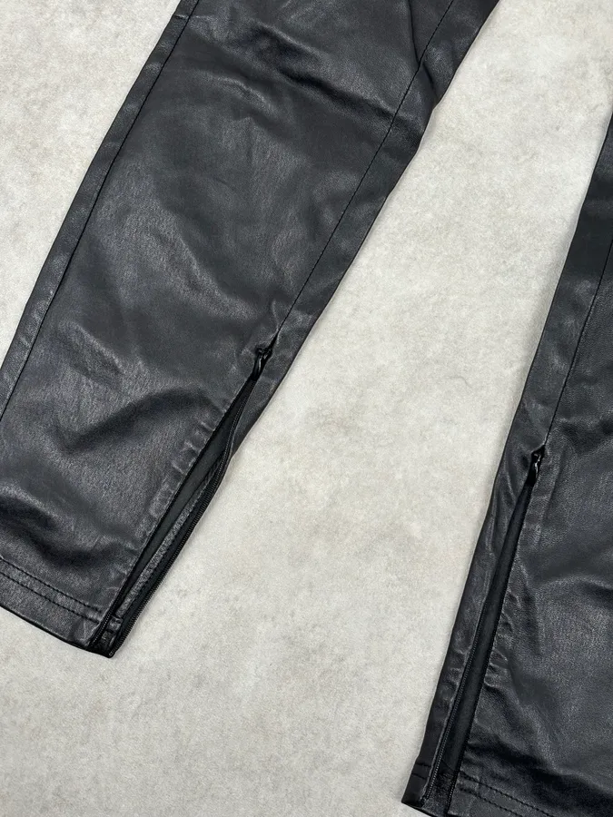 2010s Givenchy Black Leather Multi-Zip Skinny Pants - Image 10