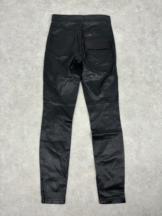 2010s Givenchy Black Leather Multi-Zip Skinny Pants - Image 7