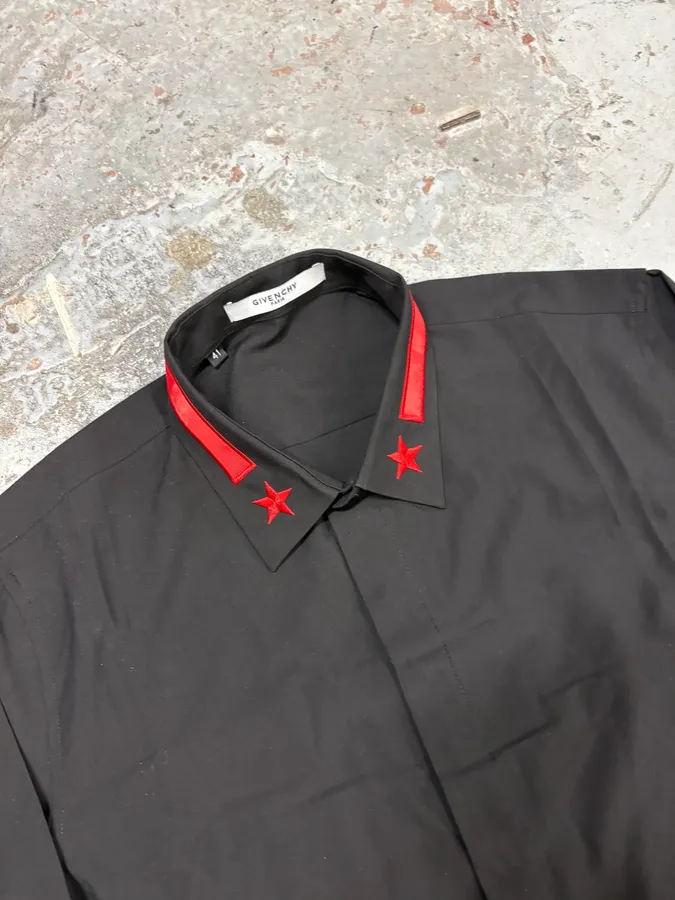2010s Givenchy Black & Red Stars Shirt by Riccardo Tisci - Image 5