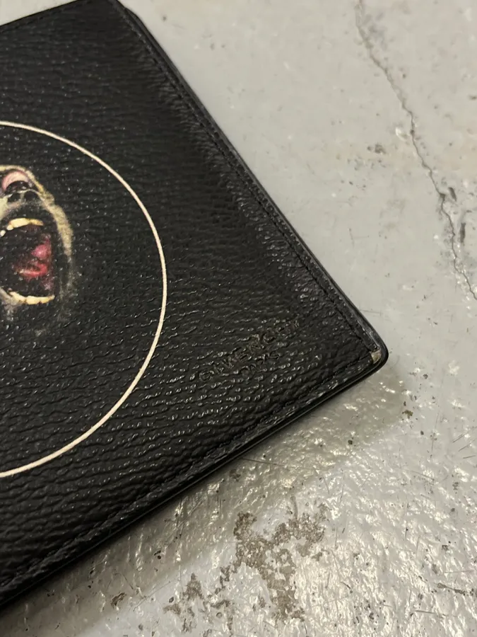2010s Givenchy Furious Monkeys Black Leather Wallet - Image 4