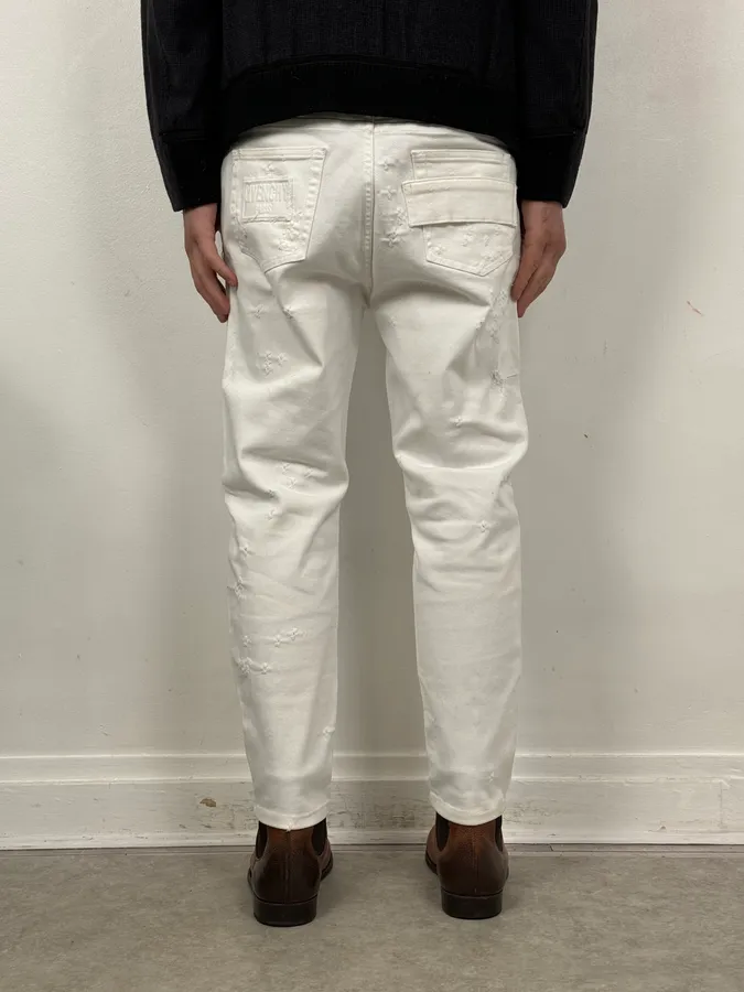 2010s Givenchy White Distressed Denim Jeans - Image 4