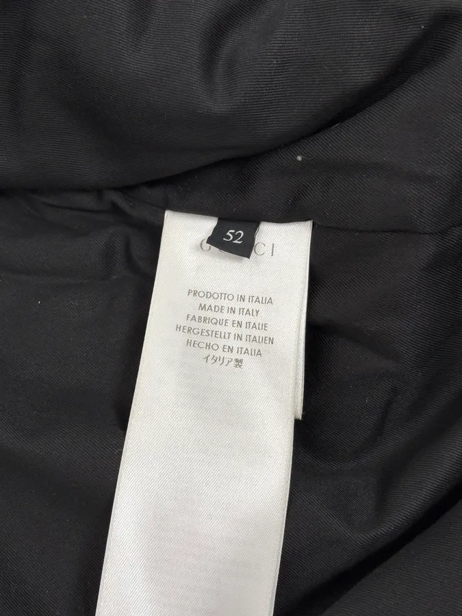 2010s Gucci Black Leather & Nylon Bomber Jacket - Image 11