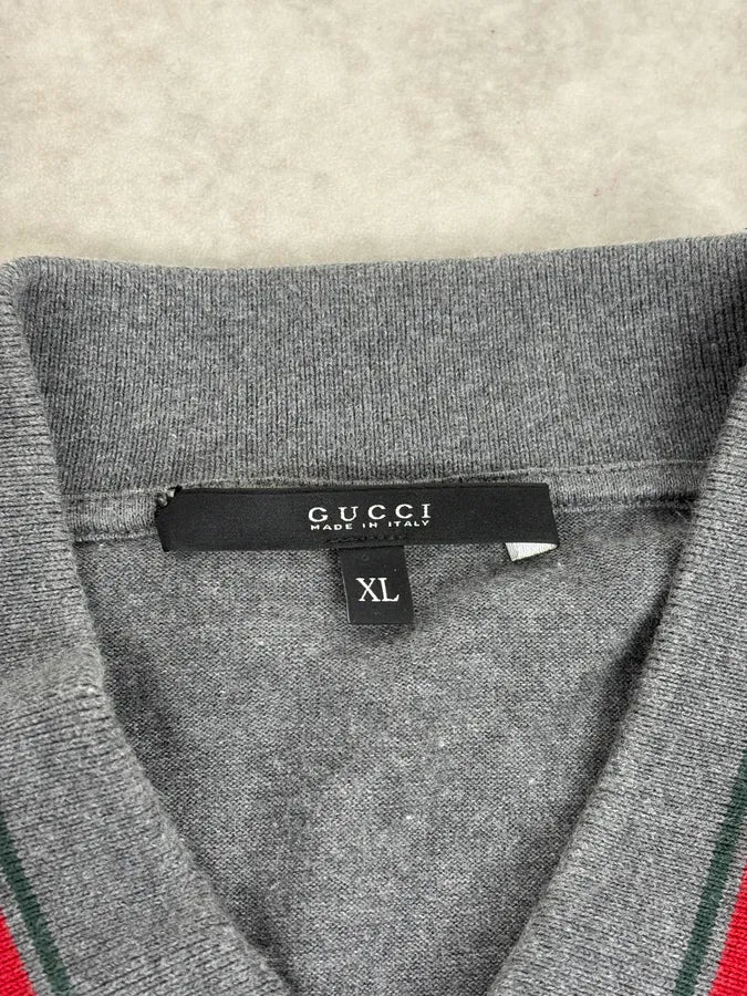 2010s Gucci Classy Signature Grey Polo - Image 10