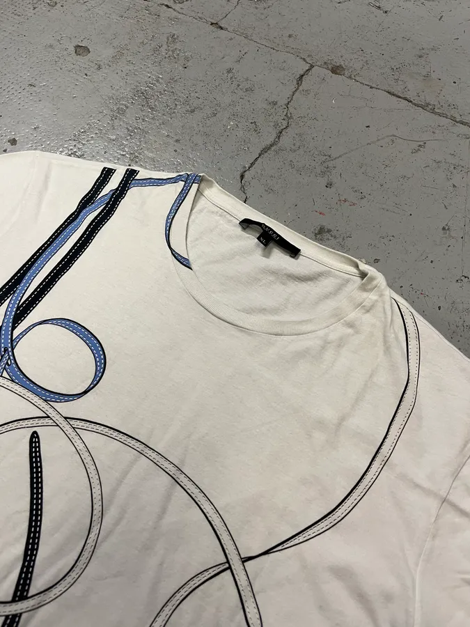 2010s Gucci Harness Effect White T-Shirt - Image 4