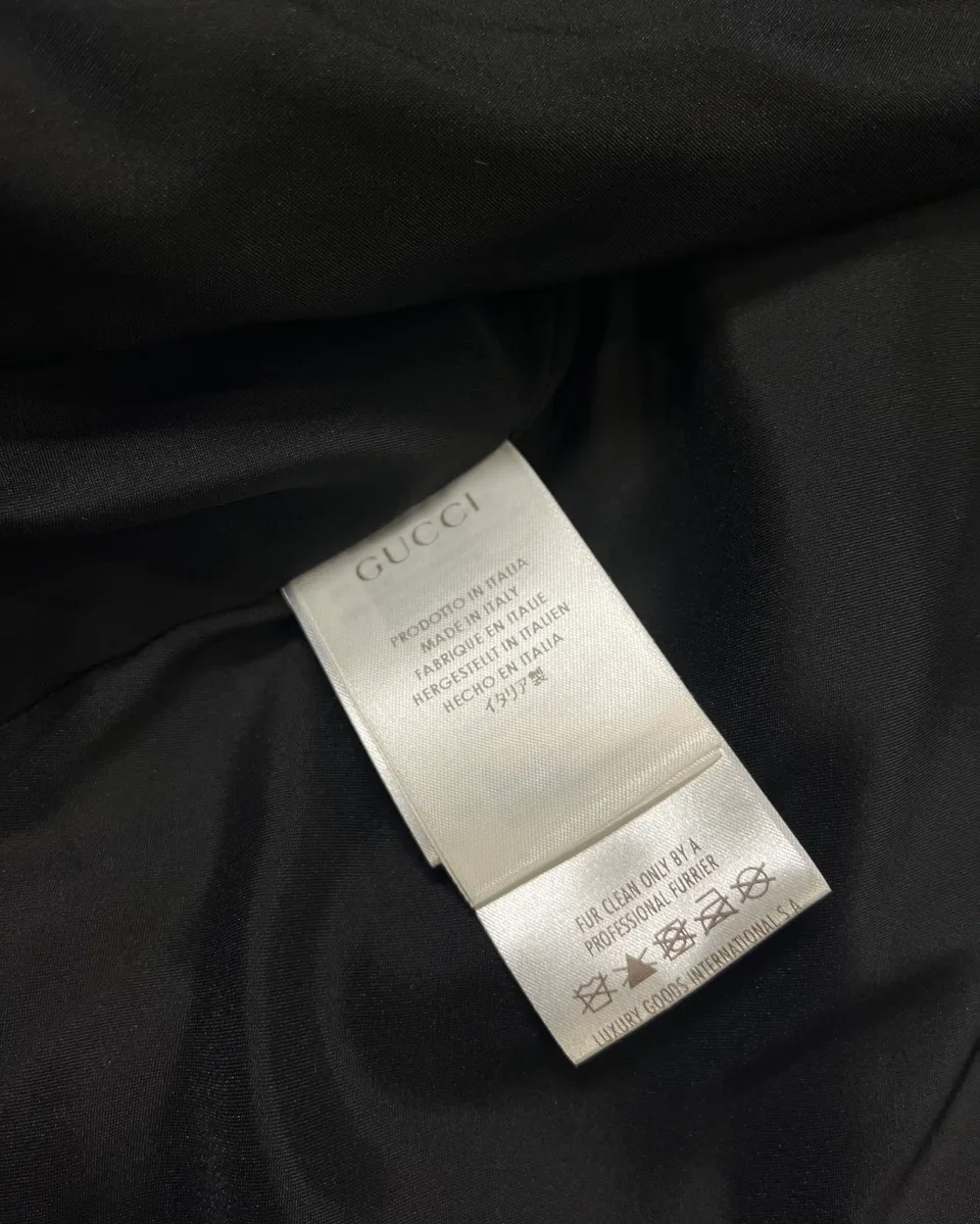 2010s Gucci Leopard Collar Black Wool Jacket - Image 11