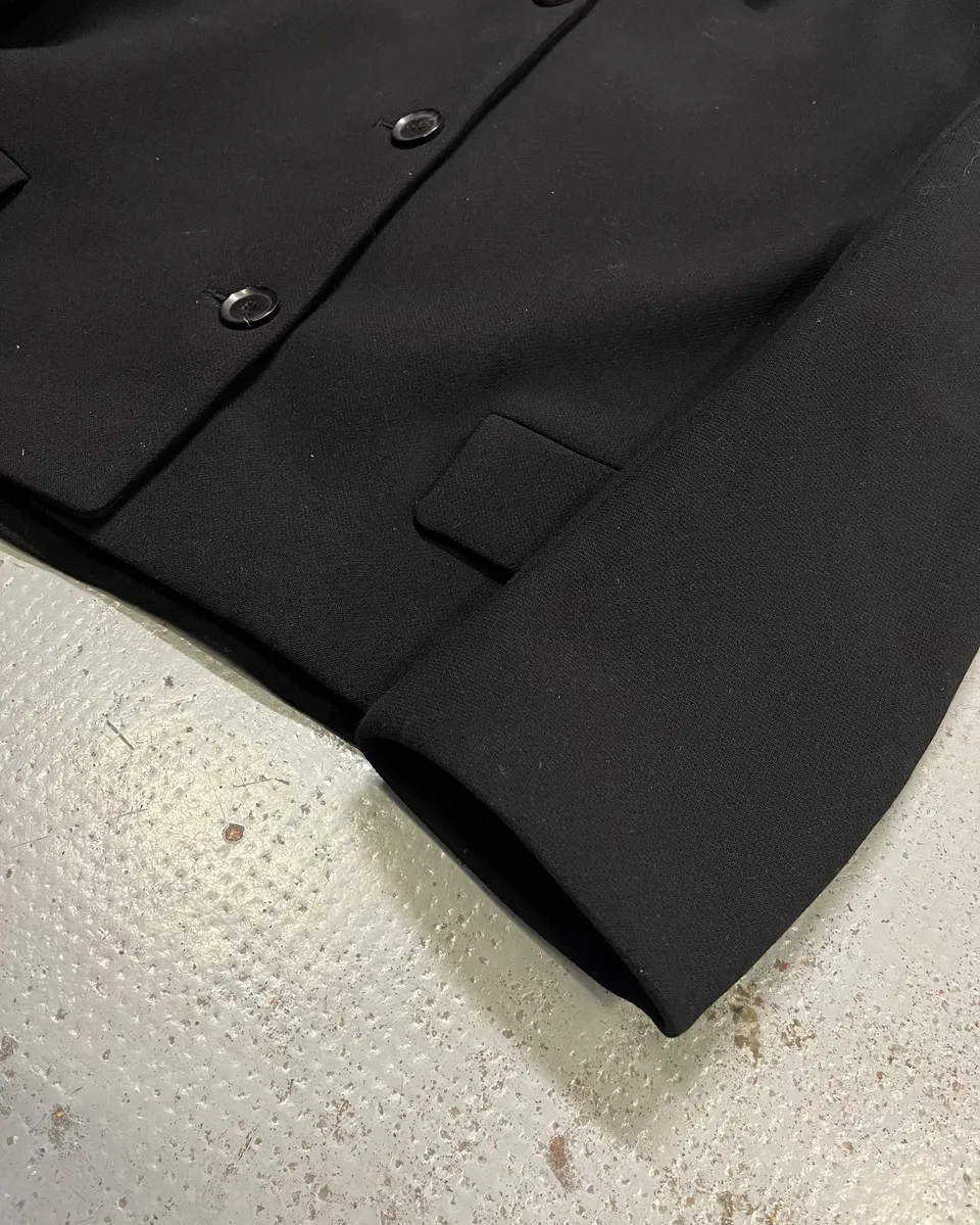 2010s Gucci Leopard Collar Black Wool Jacket - Image 6