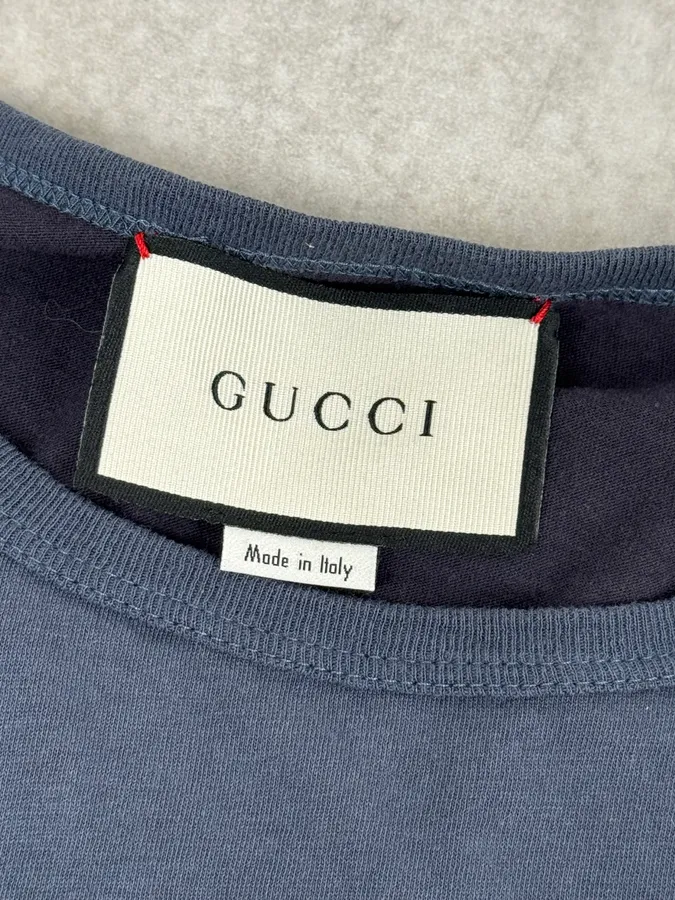 2010s Gucci Navy Medieval Blason T-Shirt - Image 8