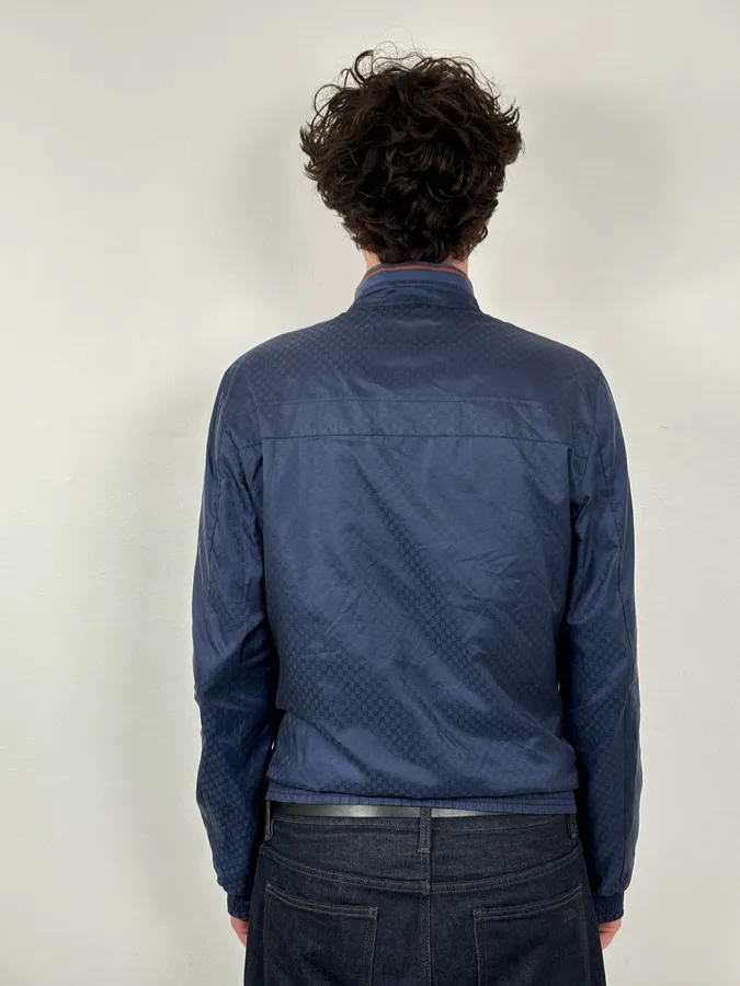 2010s Gucci Navy Nylon Monogram Light Jacket - Image 3