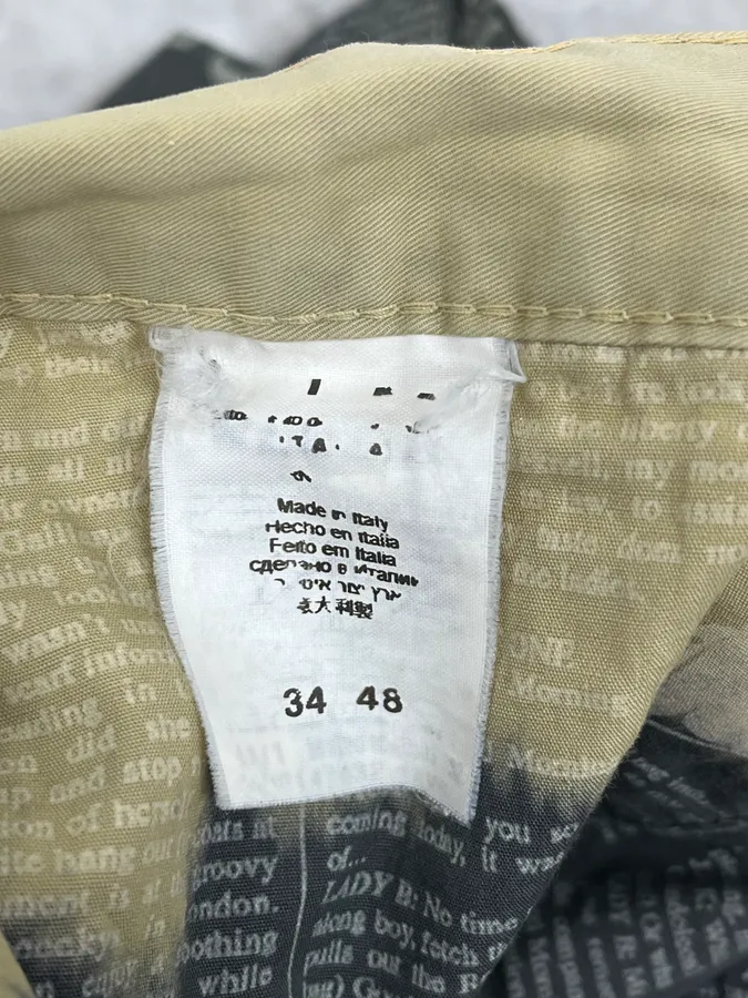 2010s John Galliano Black & Yellow Newspapers Magazine Shorts - Image 11