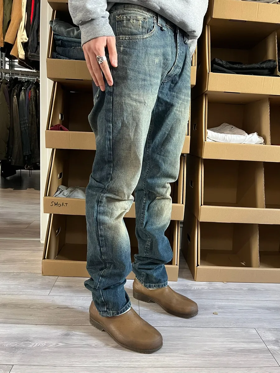 2010s John Galliano Blue Faded Denim Jeans - Image 6