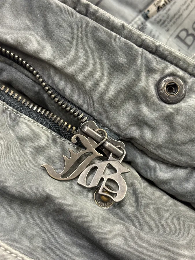 2010s John Galliano Grey Cargo Newspaper Print Hooded Parka - Image 10