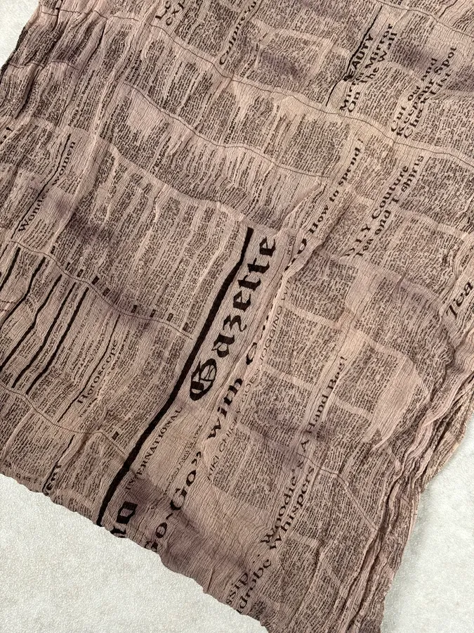 2010s John Galliano Newspapers Magazine Scarf - Image 5