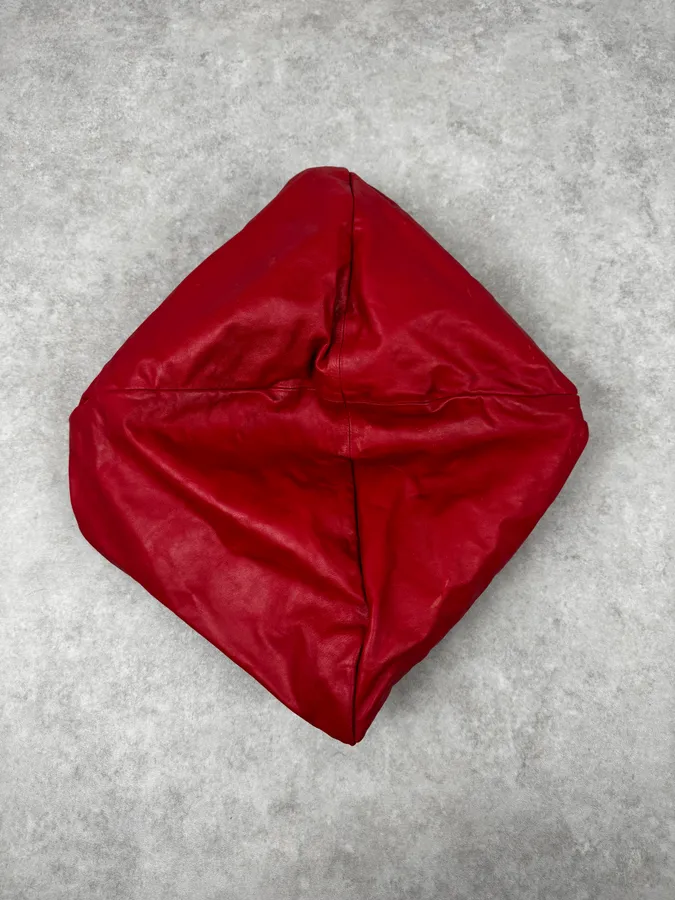 2010s Maison Margiela Red Leather Contemporary Handle Bag - Image 6