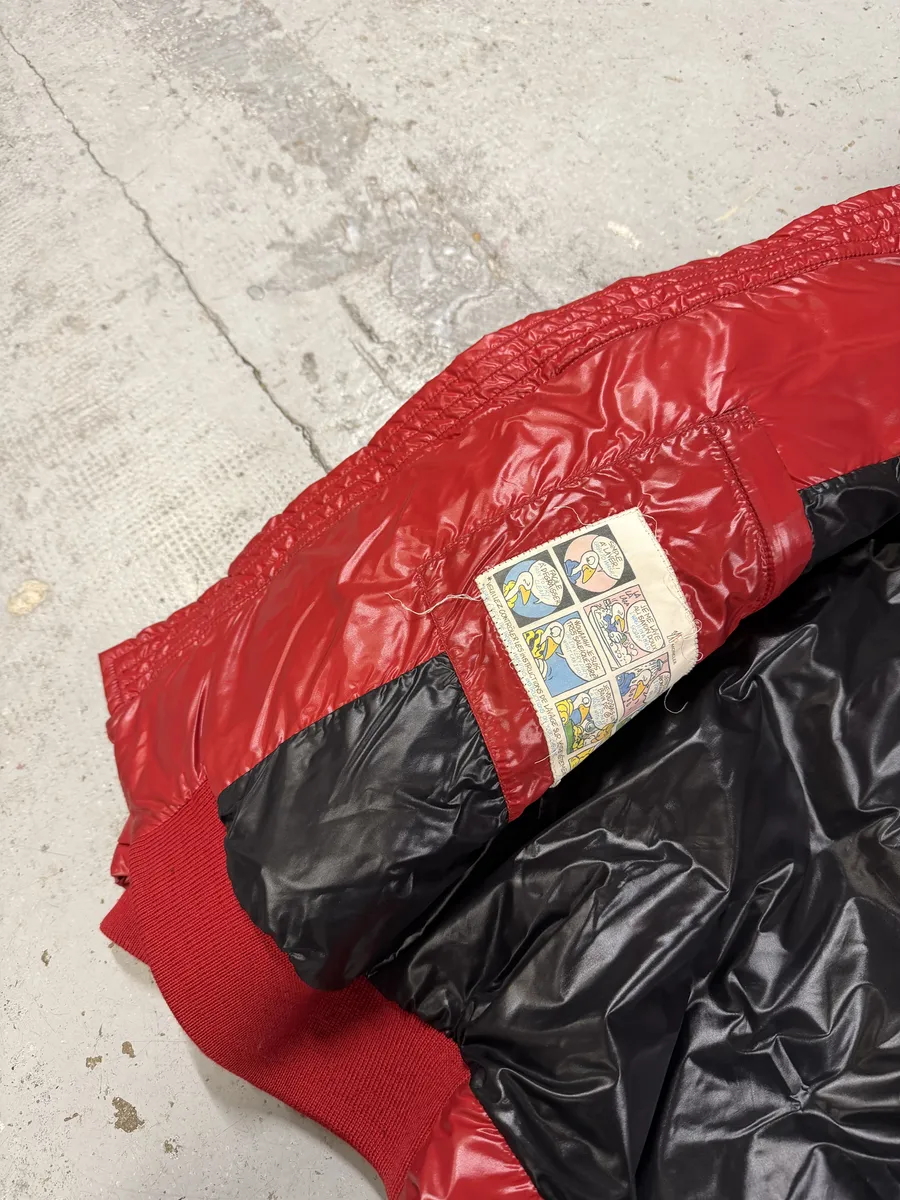2010s Moncler Red Premium Puffer Fur Hooded Jacket - Image 10