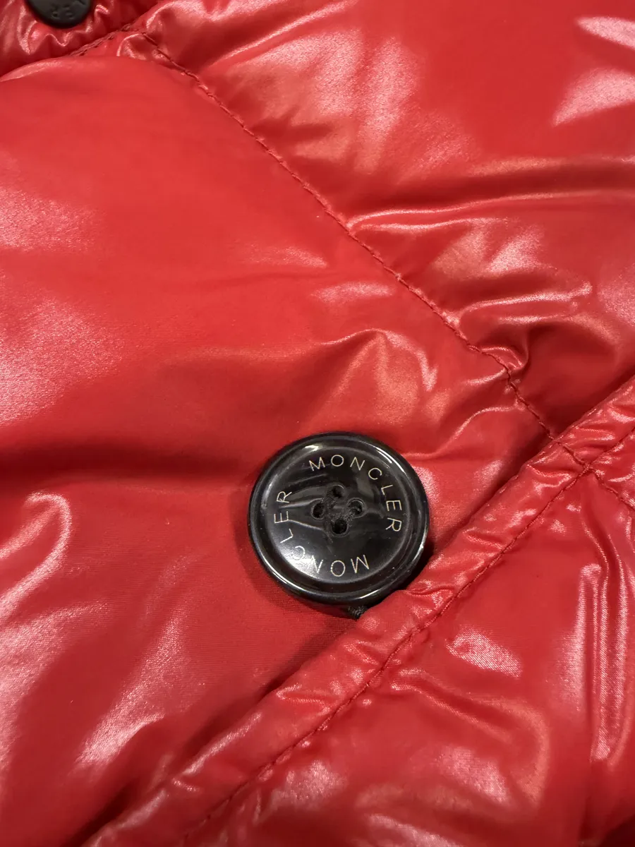 2010s Moncler Red Premium Puffer Fur Hooded Jacket - Image 6