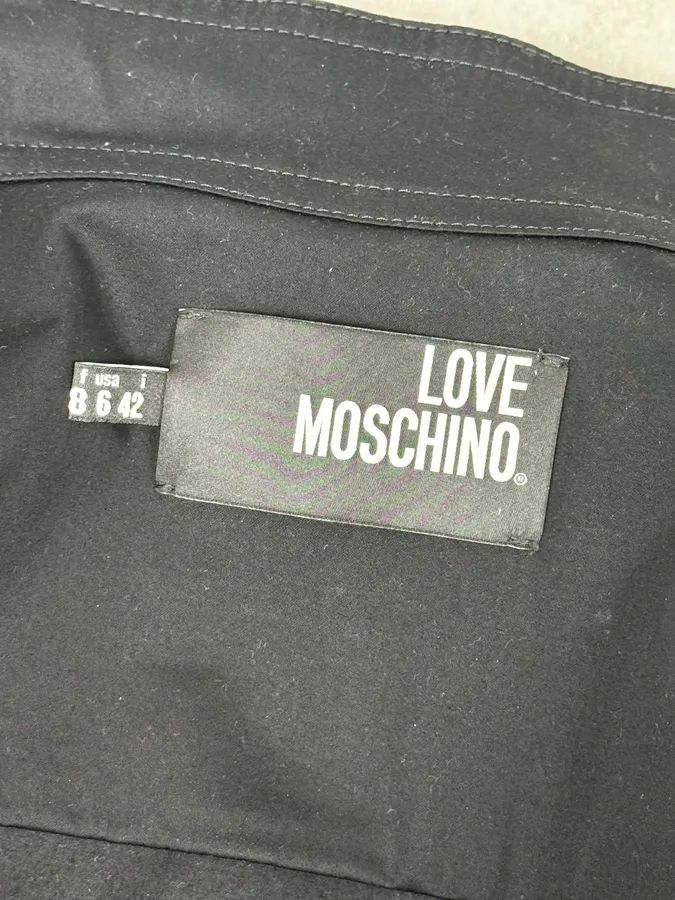 2010s Moschino Black & White Lace Light Zip-Up Jacket - Image 9