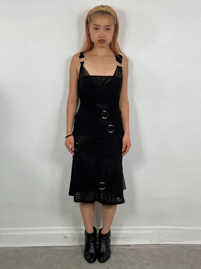 2010s Moschino Black Wrap Cocktail Dress