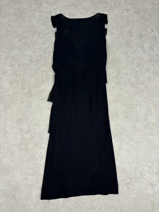 2010s Moschino Black Wrap Cocktail Dress - Image 6