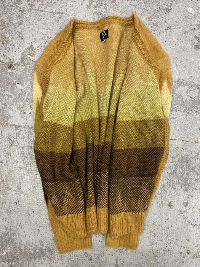 2010s Needles Jacquard Knit Forest Pattern Cardigan - Image 6
