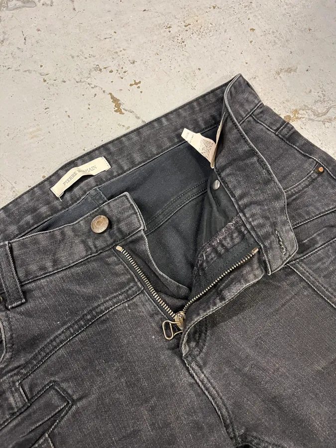 2010s Pierre Balmain Biker Dark Grey Slim Denim Jeans - Image 12