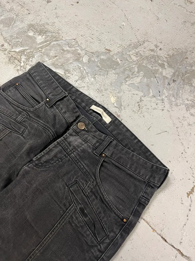 2010s Pierre Balmain Biker Dark Grey Slim Denim Jeans - Image 6
