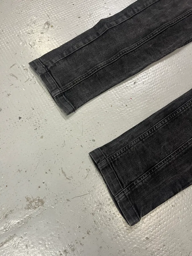 2010s Pierre Balmain Biker Dark Grey Slim Denim Jeans - Image 7