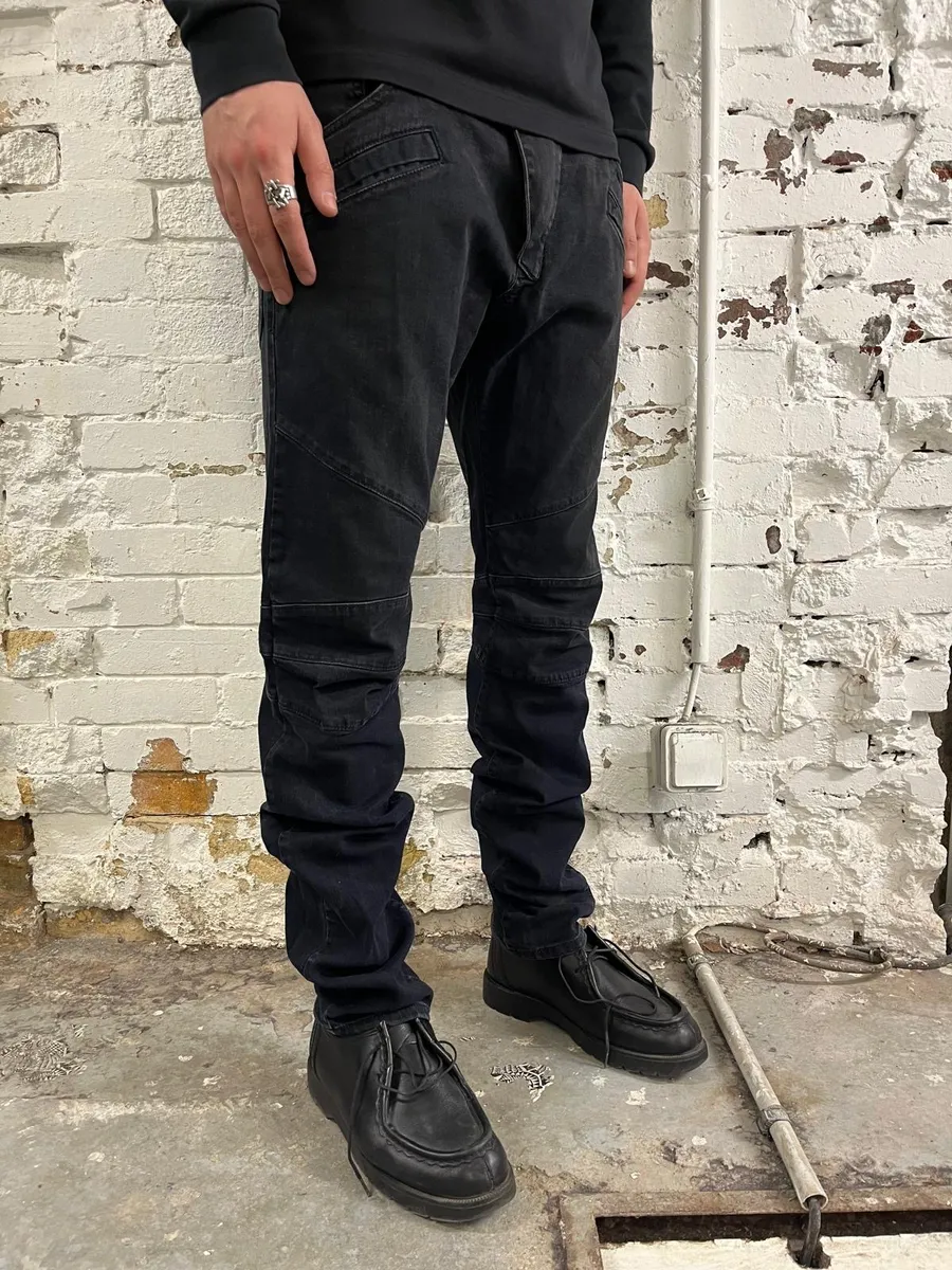 2010s Pierre Balmain Black Biker Denim Jeans - Image 3