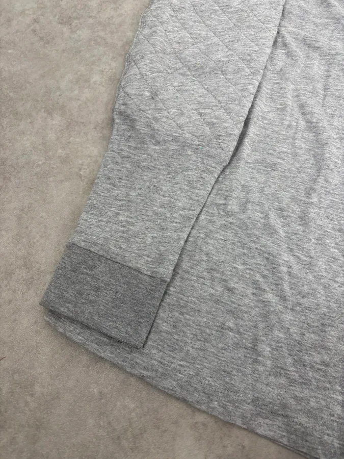 2010s Pierre Balmain Grey Quilted Henley Longsleeve - Image 7