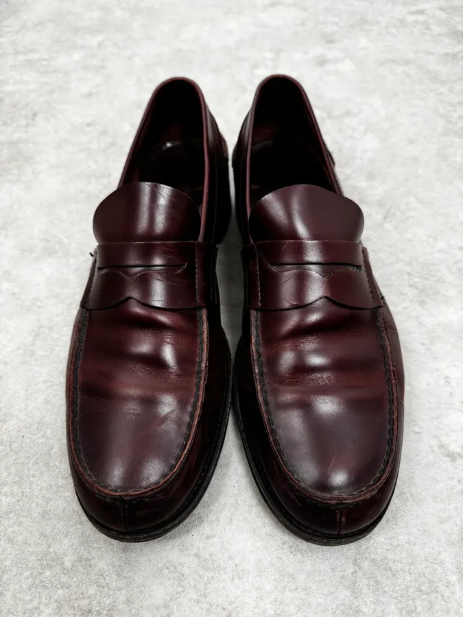 2010s Prada Bordeaux Brown Classy Leather Loafers - Image 3