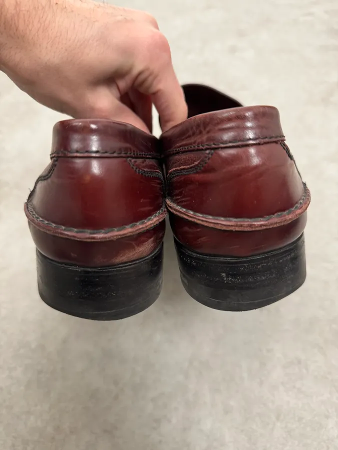 2010s Prada Bordeaux Brown Classy Leather Loafers - Image 4