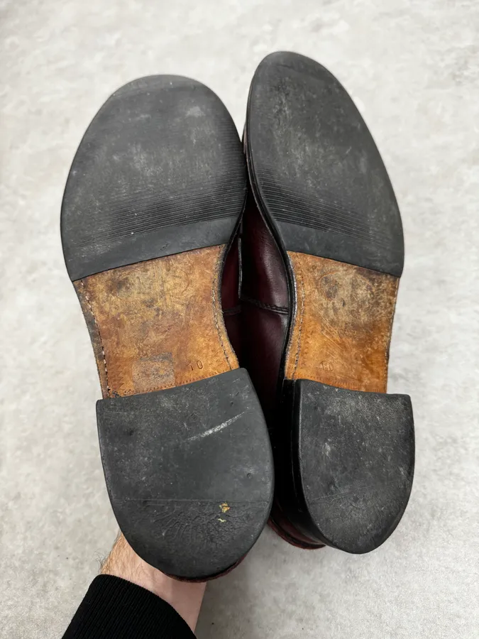 2010s Prada Bordeaux Brown Classy Leather Loafers - Image 5