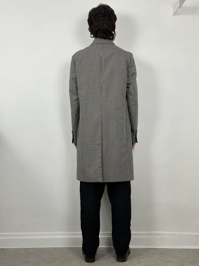 2010s Prada Checkered Classy Houndstooth Trench Coat - Image 3