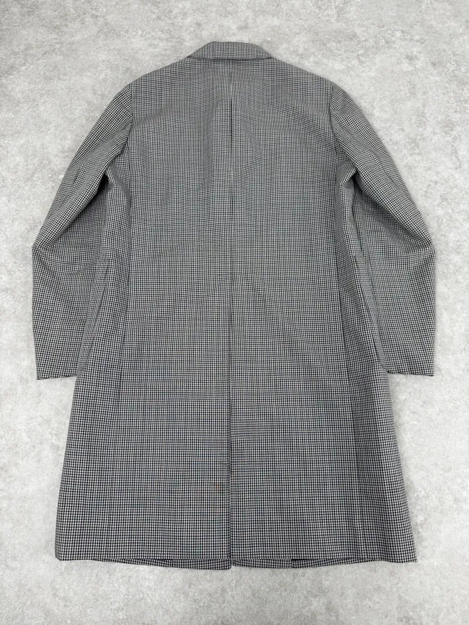 2010s Prada Checkered Classy Houndstooth Trench Coat - Image 4